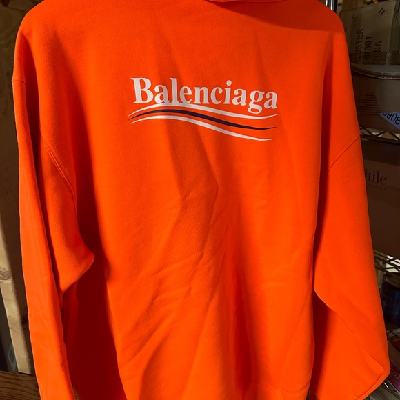 BALENCIAGA CAMPAIGN ORANGE HOODIE - Picture 4 of 4